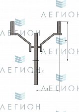 К96-0,5-0,35-0-5 кронштейн двухрожковый